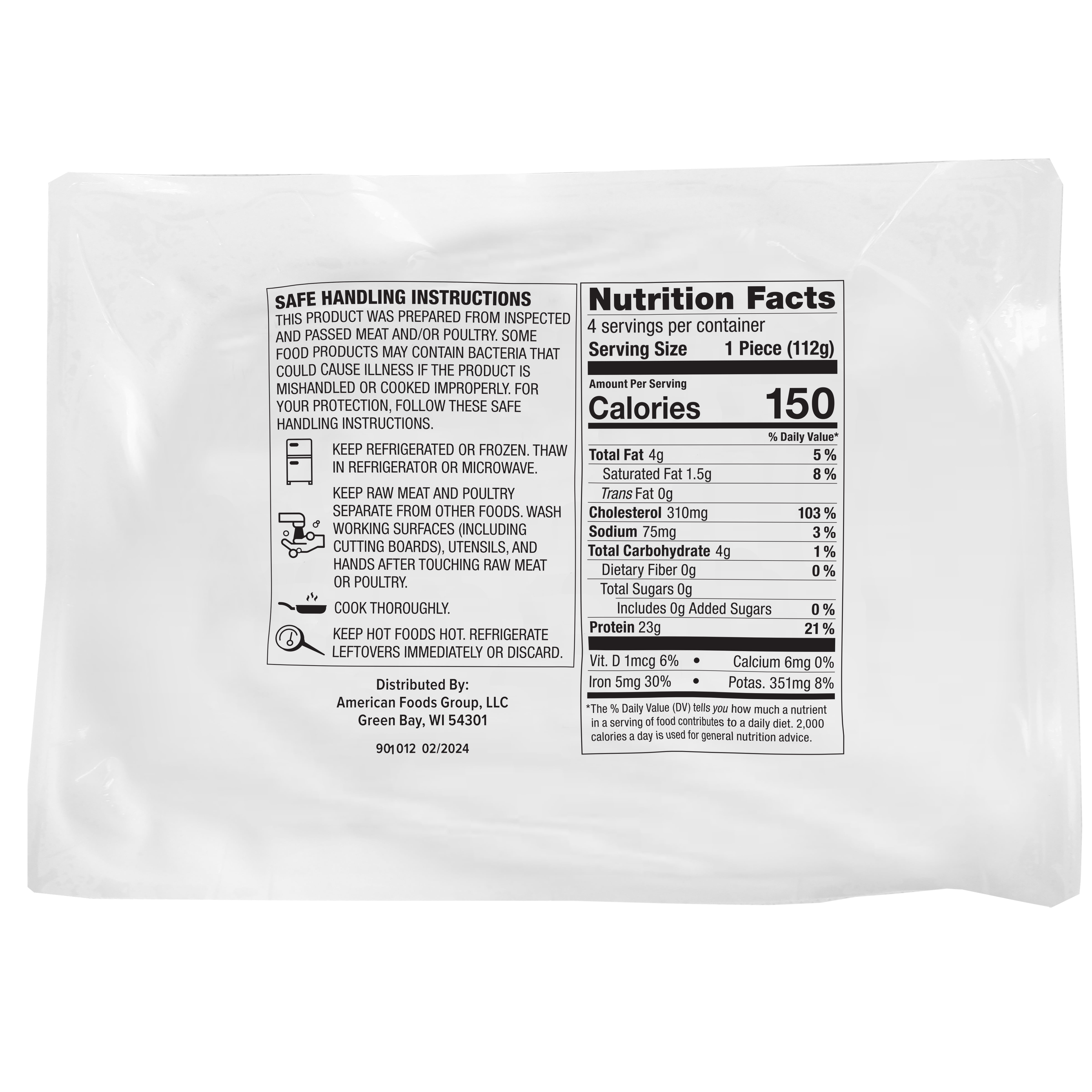 Skylark Frozen Beef Liver 4 Slices, 1 lb