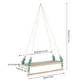 thumbnail image 2 of Floating Shelves 1Pcs Wooden Hanging Shelf with String Wall Mounted Jute Rope Rustic Boho Chic Shelf Solid Wood Shelves Nordic Display Home Organizer for Living Room Bedroom Bathroom Styl, 2 of 10