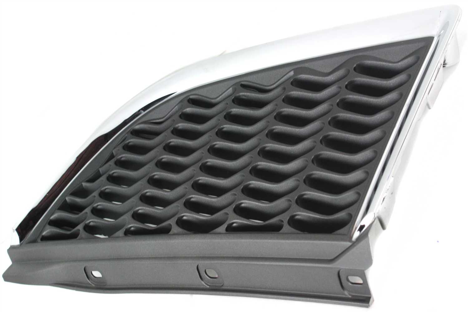 Grille Assembly Compatible With 2004-2006 Mitsubishi Galant Left Driver Chrome Shell with Painted Silver Gray Insert