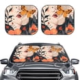 thumbnail image 2 of Sikiie Butterfly Floral Elegance Print Foldable Car Windshield Sun Visor, Car Window Sunshade Suitable for Sedan, SUV and Truck Car Accessories-Large, 2 of 6