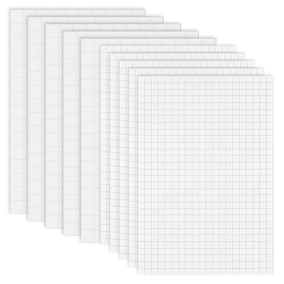 3D Double Sided Adhesive Sticky Foam Squares, GIXUSIL Small and Large Squares, 10 Sheets White Permanent Adhesive for Pop up Card Craft Making Stencils Album Paper Supplies Decoration
