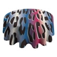 thumbnail image 4 of Colorful and Black Of Leopard Print Round Tablecloth 60"x60",Wrinkle Wipeable Table Cloth for Kitchen Dining Room Picnic Patio Party, 4 of 6