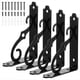 thumbnail image 1 of Paquete de 4 Soportes Decorativos para Estantes, Soportes Negros de 5 Pulgadas con Tornillos, Soporte Metálico Resistente en Forma de L para Montaje en Pared., 1 of 5