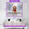 thumbnail image 5 of Playful Chesapeake Bay Retriever Welcomes Winter Snowy Day with Cardinal Bird Tapestry Chessie Dog Lover Wall Hanging Backdrop Home Decor - 2017, 5 of 5