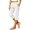 C-White403, variant on DHFJKG Capri Pants For Women Stretch Yoga Relaxed Fit Side Slit Cropped Pants With Pockets Casual Summer Comfy Trousers