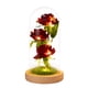 thumbnail image 2 of Rosa preservada Rosa eterna en para Acción de gracias Navidad Día de San Valentín Cumpleaños Día de Césped de color madera perfecl Rose in Dome, 2 of 6