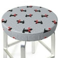 thumbnail image 3 of Fotbe Polka Dot Christmas Dog Stool Covers Round,Waterproof Round Bar Stool Covers Bar Chair Covers Washable Stool Cushion Slipcover for 12-14 Inch Chair-14 inch, 3 of 7