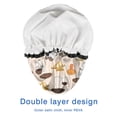 thumbnail image 4 of Shower Caps,Colorful Mushroom Assortment Light Pink Pattern Waterproof Shower Cap for Women 4 Pieces,Double Reusable Hair Cover for Shower PEVA Elastic Stretch Hem, 4 of 7