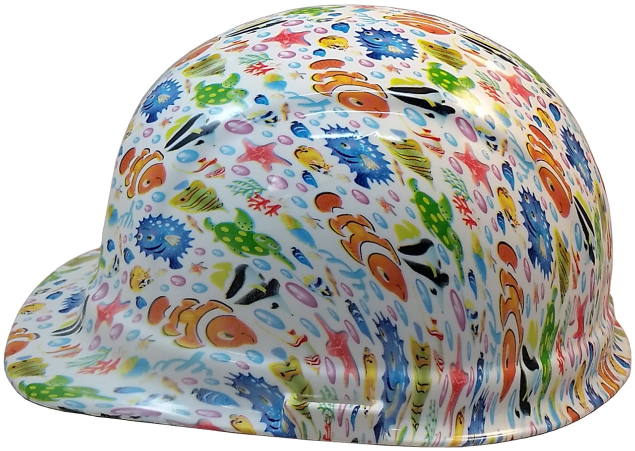 Cartoon Fish Hydro Dipped Hard Hats Cap Style Design