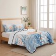 thumbnail image 5 of Queen Quilt Set 90''x96'', Coastal Coral Lightweight Bedspread Coverlet Set with 2 Pillow Shams, Blue Ocean Starfish Seagrass Watercolor Breathable All Season Quilt Bedding for Bedroom/Guest Room, 5 of 9