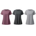 thumbnail image 4 of Womens Maternity Short Sleeve Side Button Crew Neck Solid Color Nursing Tops T Shirt For Breastfeeding 3 Pack, 4 of 4