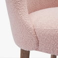 thumbnail image 2 of WestinTrends Mid-Century Modern Upholstered Boucle Dining Chair, Dusty Peach (Set of 2), 2 of 12