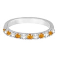 thumbnail image 3 of Topaz Citrine Stackable Ring Anniversary Band Guard 925 Sterling Silver Gemstone Jewelry For Women Gift By KIRAN FINE JEWELS, 3 of 5