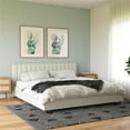 thumbnail image 3 of Novogratz Brittany Tufted Upholstered Bed Frame, King, Light Grey Linen, 3 of 18