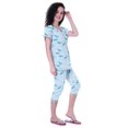 thumbnail image 3 of Moomaya Printed CottonNightwearSet For Womens Top & Capri Pant 2 Piece Sleepwear, 3 of 5