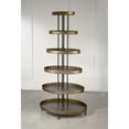 thumbnail image 3 of Tripar International 67" Burnished Gold Finish Six Tier Oval Display Tower Shelf, 3 of 6