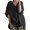 Black, variant on Bovxnpu 3/4 Length Sleeve Womens Tops, Dressy Casual Blouses for Women Summer Outfits, Women's Summer V-Neck T-Shirts Casual 3/4Sleeve Blouse Top L