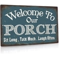 thumbnail image 5 of Welcome To Our Patio Signs, Backyard Bar Garden Classic Metal and Tin Signs, Outdoor Lawn and Garden Decorations, 5 of 19