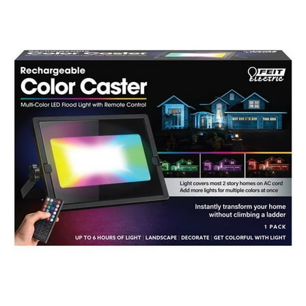 Feit Electric 3019534 30W Black Battery Operated LED Flood Light