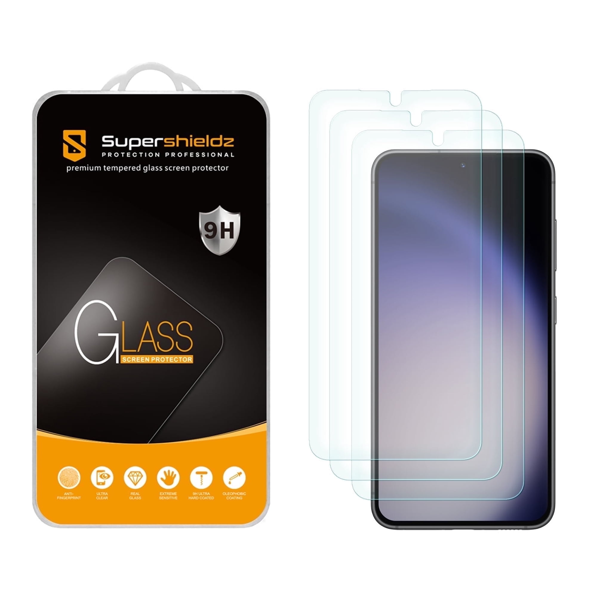 (3 Pack) Supershieldz Designed for Samsung Galaxy S24/ Galaxy S25 Tempered Glass Screen Protector, Anti Scratch, Bubble Free