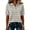Khaki&10#0605A, variant on Garbnen Striped Polo Shirt Women Raglan Collared Henley Women Short Sleeve Shirts Color Block Casual Fashion Office Golf Shirts Women Khaki S