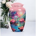 thumbnail image 5 of Enchanted Forest Flamingo Paradise Bird - Urn For Dad - Graceful Large Urn for Adult Female Ashes - Timeless Memorial - Elegant Decorative Piece 10 Inch, 5 of 5