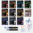 thumbnail image 2 of Glitter Gel Pens Set, 1.0mm, 6 Packs Premium Coloring Pens, 2.7g Large Capacity Shimmering Ink for Crafting, Journaling, Adult Coloring Books, 2 of 10