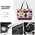 thumbnail image 5 of Yiaed Buffalo Plaid Forest Print Large Capacity Beach Travel Bag - Waterproof Zipper Vacation Tote for Sandproof Storage, and Camping, 5 of 5