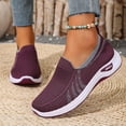 thumbnail image 3 of CAIXAI Walking Shoes for Women Orthopedic Dress Shoes for Women Lightweight Knit Upper Embroidery White Sneakers for Women Walking Anti-Skid Adjustable Upper Mary Jane Flats Hands-Free Barefoot Shoe, 3 of 3
