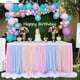 thumbnail image 5 of Falda de mesa Fiesta en casa Gasa Mantel Envoltura Gasa Piso Hilo largo Utilizado para la boda Decor Abody Azul, 5 of 7