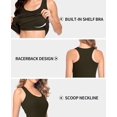 thumbnail image 4 of Beautyin Women's Long Camisole Shelf Bra Solid Racerback Tank Top Undershirt, 4 of 8