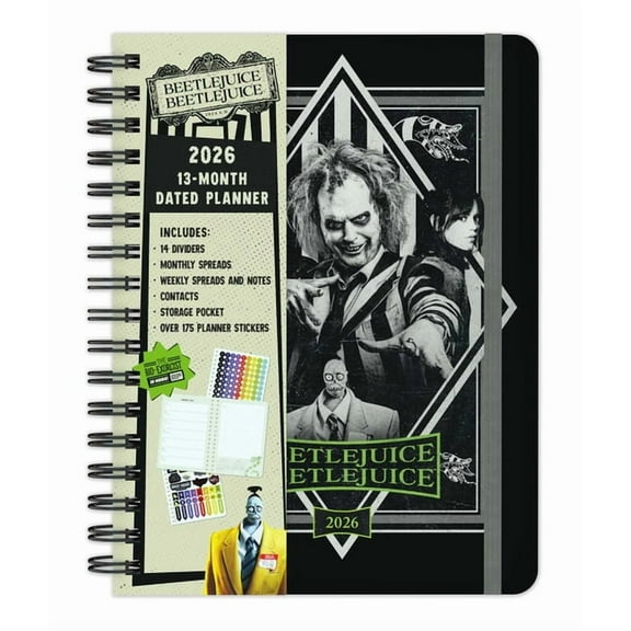 2026 Beetlejuice Beetlejuice 13-Month Weekly Planner, (Spiral-Bound)
