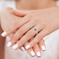 thumbnail image 3 of SZUL Women's Citrine and Diamond Heart Shaped MOM Ring in 10K White Gold, 3 of 6