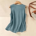 thumbnail image 5 of Womens Linen Embroidered Tank Tops 2026 Trendy Summer Casual Loose Fit Crewneck Sleeveless Shirts Fashion Ladies Blouses, S, 5 of 7