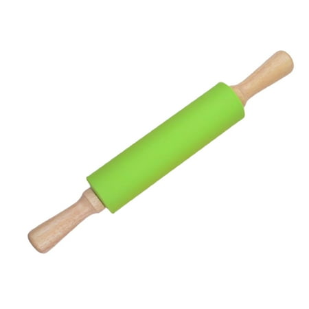 

Wooden Dough Rolling Pin Baking Cooking Tool Roller for Pasta Cookies Pizza and Dough (Green)