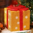 thumbnail image 4 of Slhenay Christmas Gift Boxes Decorations, Presents Boxes with Ribbon Bows Decor for Xmas Tree, Yard, Home, Indoor Outdoor Holiday Party Decor 25cm (Yellow), 4 of 6