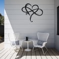 thumbnail image 2 of Metal Infinity Heart Art Love Wall Sign Decor para sala de estar hogar (negro) Likrtyny Para estrenar, 2 of 9