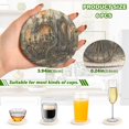 thumbnail image 4 of BZSMCE 6Pcs Drink Coasters With Holder 3.94Inch Art Steampunk Train Painting Creative Coil Coaster Coasters Colors Absorbent Coasters for Drinks Coasters Set Thicken Heat for Home Table, 4 of 7