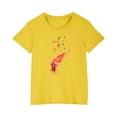 thumbnail image 1 of T-shirts pour Fille à Imprimé de Dessins Animés, Manches Courtes, Col Ras du Cou, Jolis T-Shirts Graphiques, 1 of 6