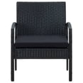 thumbnail image 1 of vidaXL Garden Chair with Cushion Poly Rattan Black, 1 of 5
