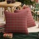 thumbnail image 1 of HAYAN Pack of 2 Christmas Plaid Decorative Throw Pillow Covers Scottish Tartan Cushion Case for Farmhouse Home Holiday Decor Red and Green, 24 x 24 Inches, 1 of 1