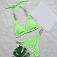 thumbnail image 7 of Swimsuit For Women Swimming Beach Swimwear Bikini Set Bandeau Bandage Sexy Diamond Suit Swimwears Tankinis Set Bathing Suit For Women Green S, 7 of 7