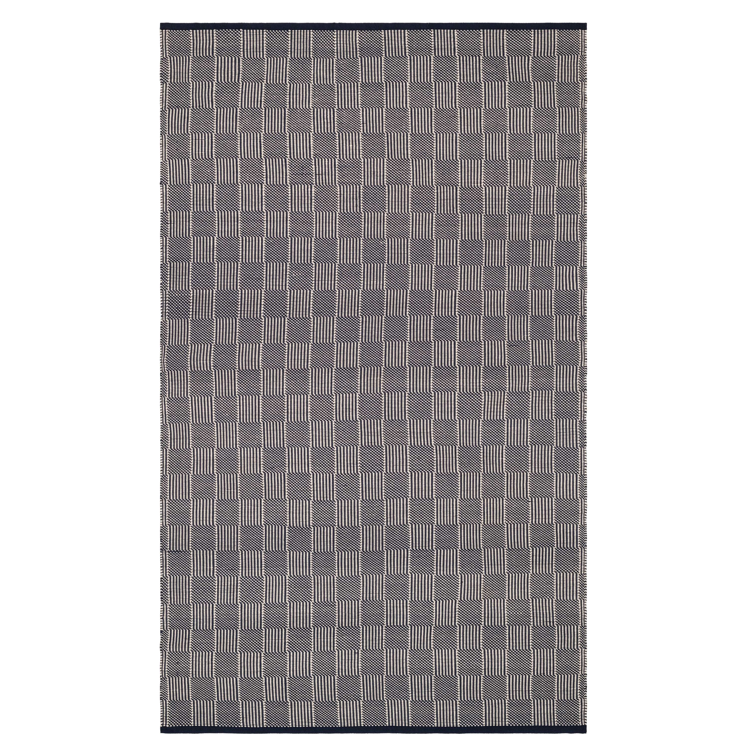 Squares Navy Handwoven Indoor/Outdoor Rug, 8' x 10' - Walmart.com