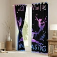 thumbnail image 3 of Castle Fairy Gymnast Girl Black Out Curtains for Children Teens Adults,Gradient Bling Glitter Curtains Pack of 2 (42x63 Each),Dreamy Princess Bedroom Curtains,Ultra Soft Home Decor, 3 of 6