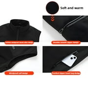 Heated Vest with Battery Pack for Men Women, Heating Vest with 13 Heating Zones Washable Heating Jackets Size Adjustable Winter Vest, Black