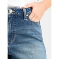 thumbnail image 4 of Time and Tru Women's Destructed 4" Denim Short, sizes 2-20, 4 of 5