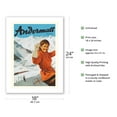 thumbnail image 2 of Andermatt Village Switzerland - Swiss Alps - Skiing - Vintage Travel Poster c.1940s - Bamboo Fine Art 290gsm Paper Print (Unframed) 18x24in, 2 of 4