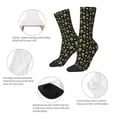 thumbnail image 4 of Fotbe Tennis Rackets Calcetas Largas con Estampado para Hombre y Mujer – Calcetas de Compresión Transpirables y Elásticas, Viajar y Uso Diario Talla 5-11, 4 of 6