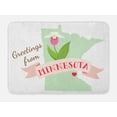 thumbnail image 1 of Minnesota Bath Mat, Greetings from Minnesota Lettering with Endemic Flower of Showy Lady's Slippers, Plush Bathroom Decor Mat with Non Slip Backing, 29.5" X 17.5", Multicolor, by Ambesonne, 1 of 2