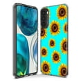 thumbnail image 3 of MUNDAZE Motorola Moto G Stylus 5G 2022 Yellow Sunflowers Polkadot on Turquoise Teal Double Layer Phone Case Cover, 3 of 5